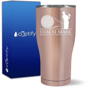 Personalized Golf Coach on 27oz Curve Tumbler