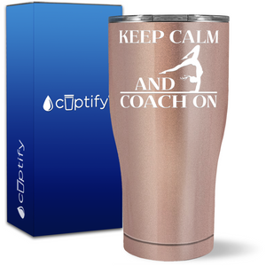 Gymnastics Keep Calm and Coach On on 27oz Curve Tumbler