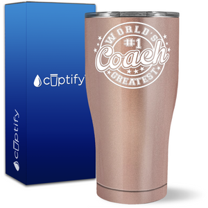 World's #1 Greatest Coach on 27oz Curve Tumbler