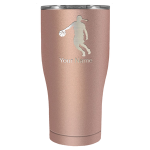 Personalized Basketball Girl Player Silhouette on 27oz Curve Tumbler