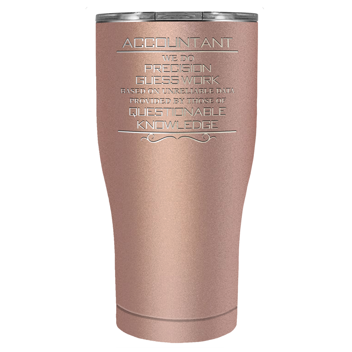 Accountant We do Precision Guess Work on 27oz Stainless Steel Tumbler