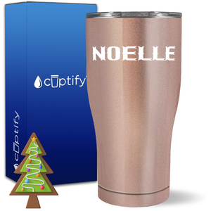 Personalized Claus Christmas Font on 27oz Curve Tumbler