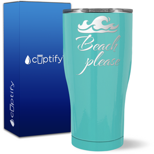 Beach Please on 27oz Curve Tumbler