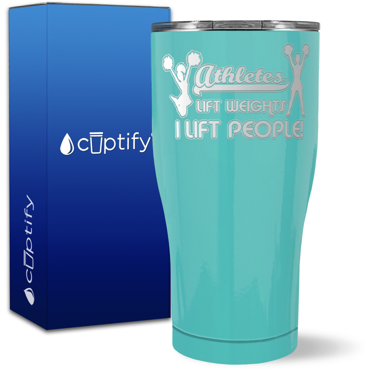 Athletes Lift Weights I Lift People on 27oz Curve Tumbler