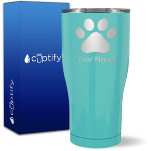 Paw Print on 27oz Curve Tumbler