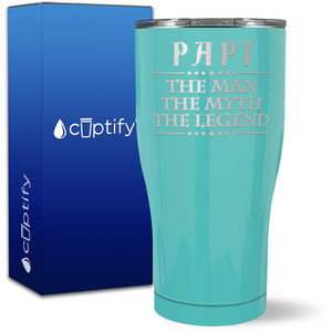 Papi The Man The Myth The Legend on 27oz Curve Tumbler