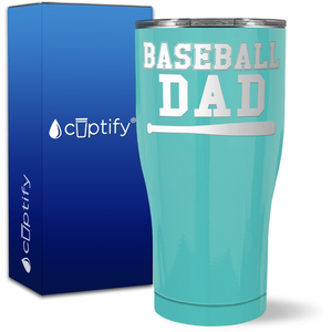 Baseball Dad with Bat on 27oz Curve Tumbler