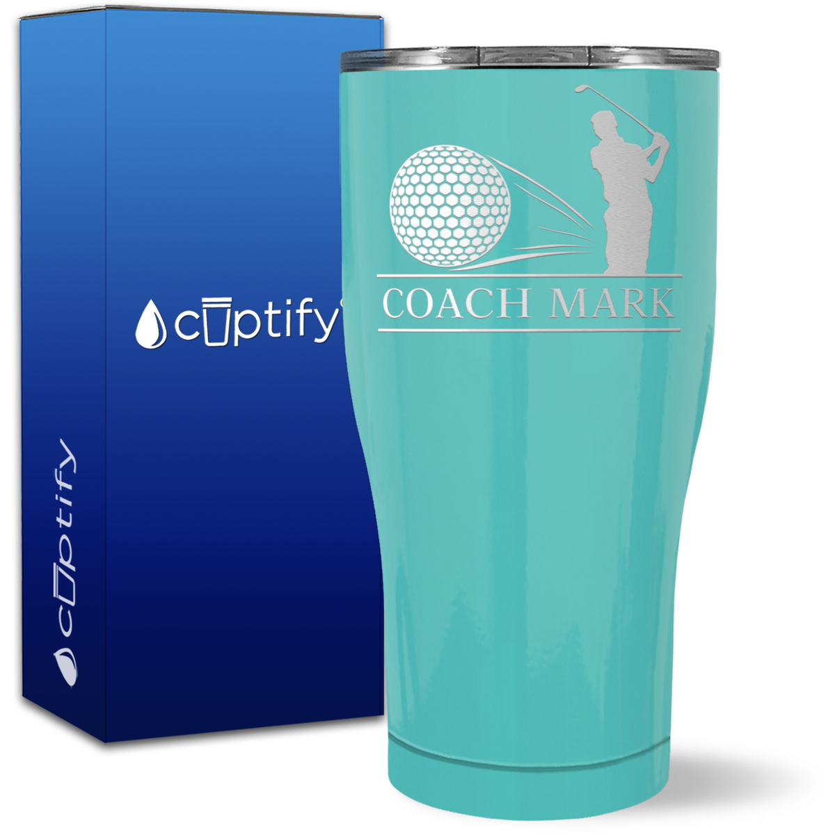 Personalized Golf Coach on 27oz Curve Tumbler
