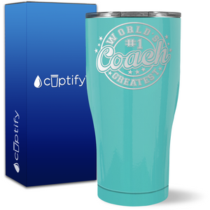 World's #1 Greatest Coach on 27oz Curve Tumbler