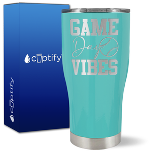 Game Day Vibes Baseball on 27oz Curve Tumbler