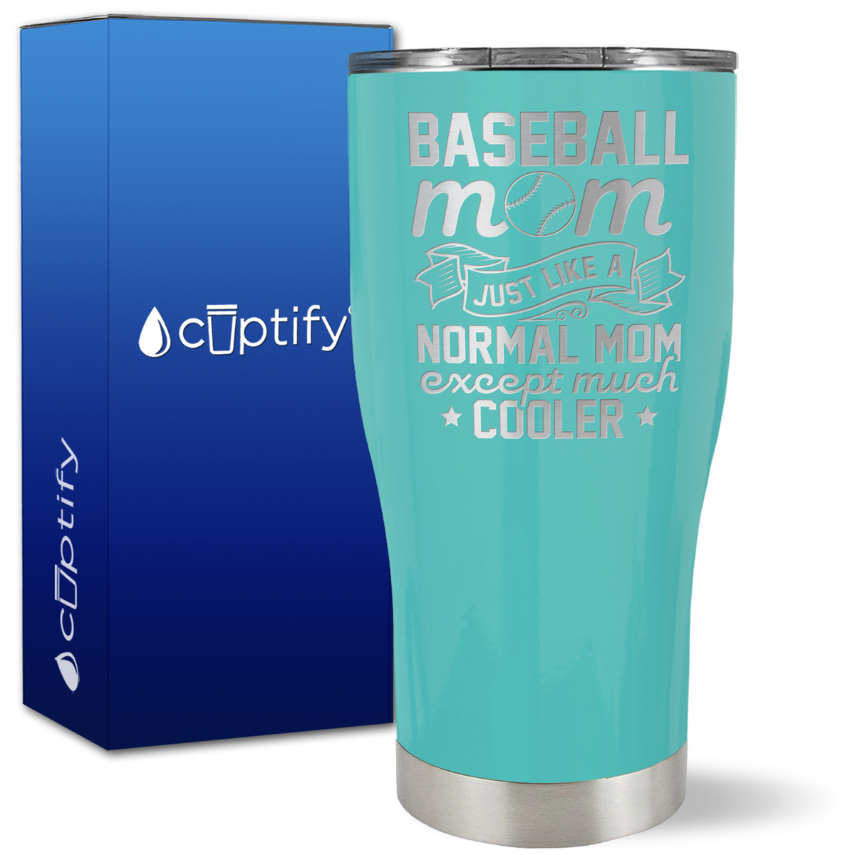 Baseball Mom Just Like a Normal Mom on 27oz Curve Tumbler