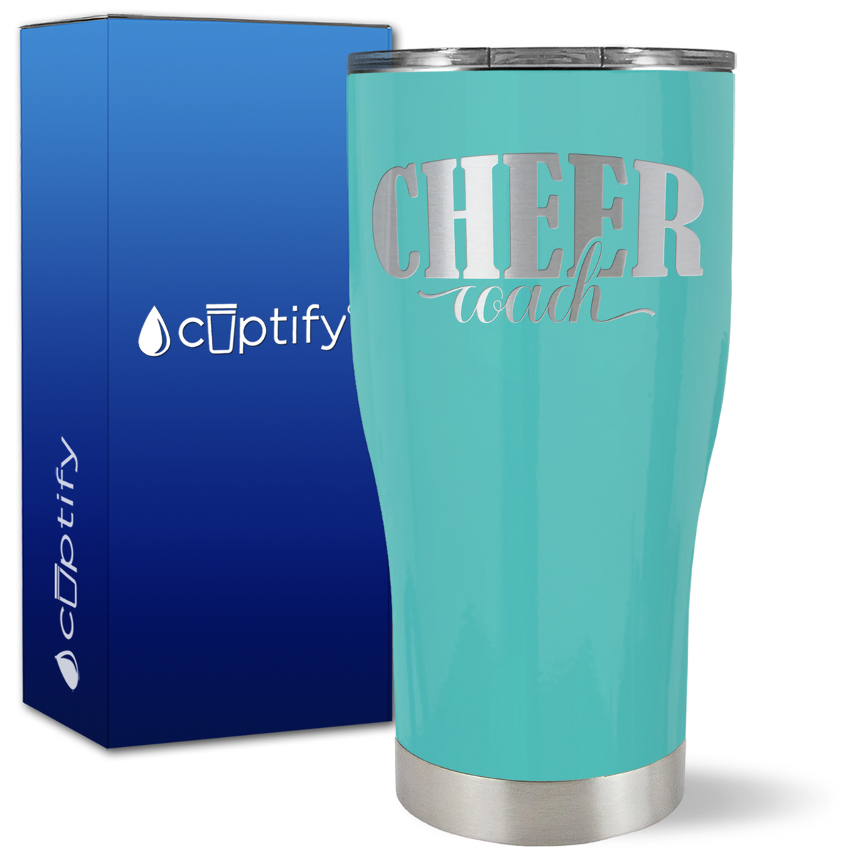 Cheer Coach Script on 27oz Curve Tumbler