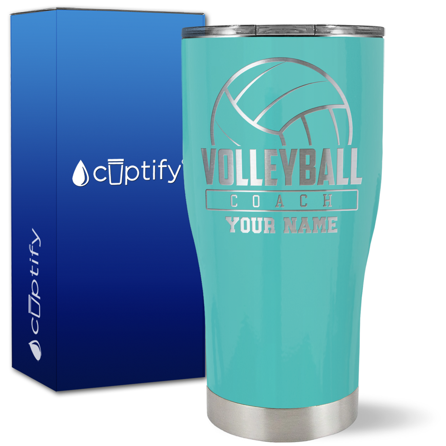 Personalized Volleyball Coach on 27oz Curve Tumbler