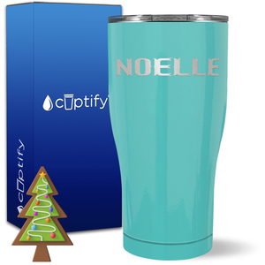 Personalized Claus Christmas Font on 27oz Curve Tumbler