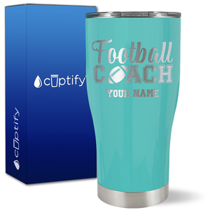 Personalized Football Coach on 27oz Curve Tumbler