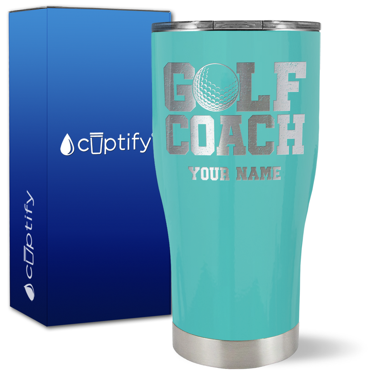 Personalized Golf Coach on 27oz Curve Tumbler