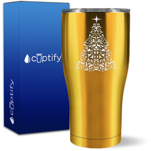 Bright Star on Leafy Tree 27oz Curve Tumbler