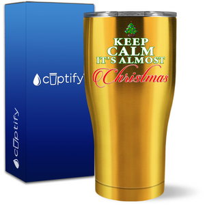 Keep Calm Its Almost Christmas 27oz Curve Tumbler