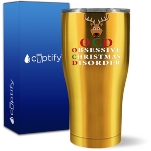 OCD Obsessive Christmas Disorder 27oz Curve Tumbler