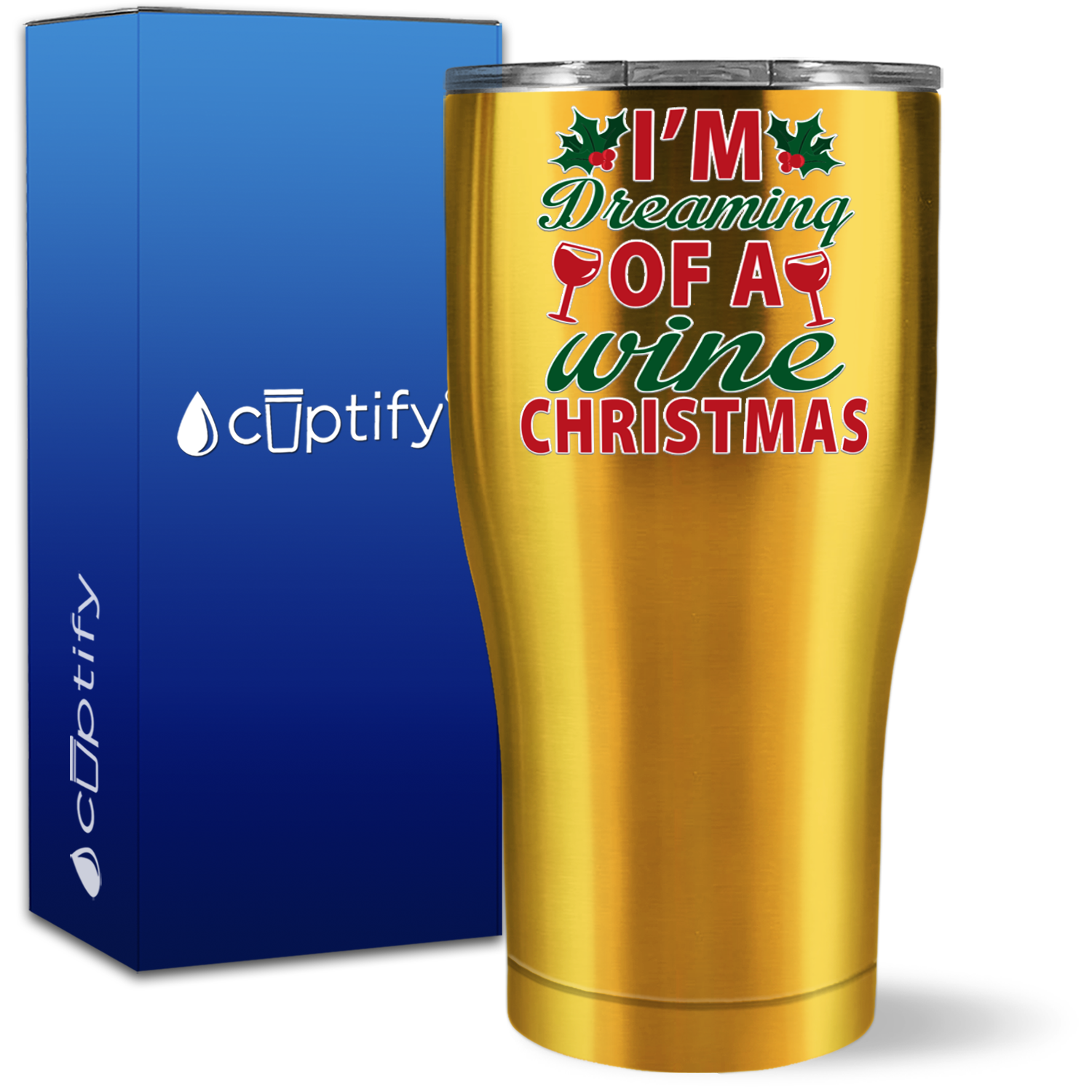 I'm Dreaming of a Wine Christmas 27oz Curve Tumbler