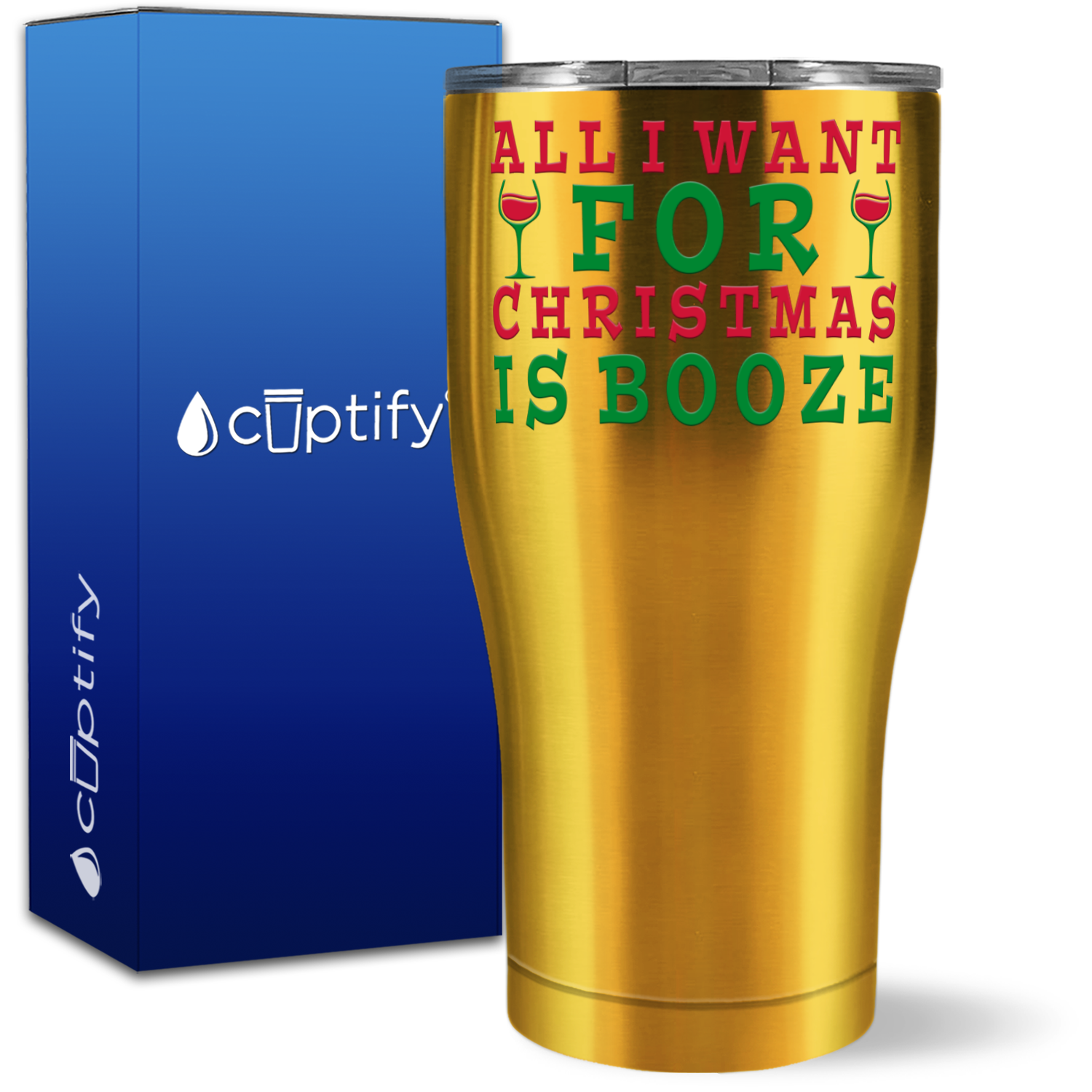 All I Want for Christmas is Booze 27oz Curve Tumbler