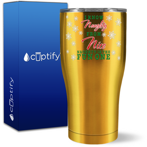 I Know Naughty from Nice 27oz Curve Tumbler