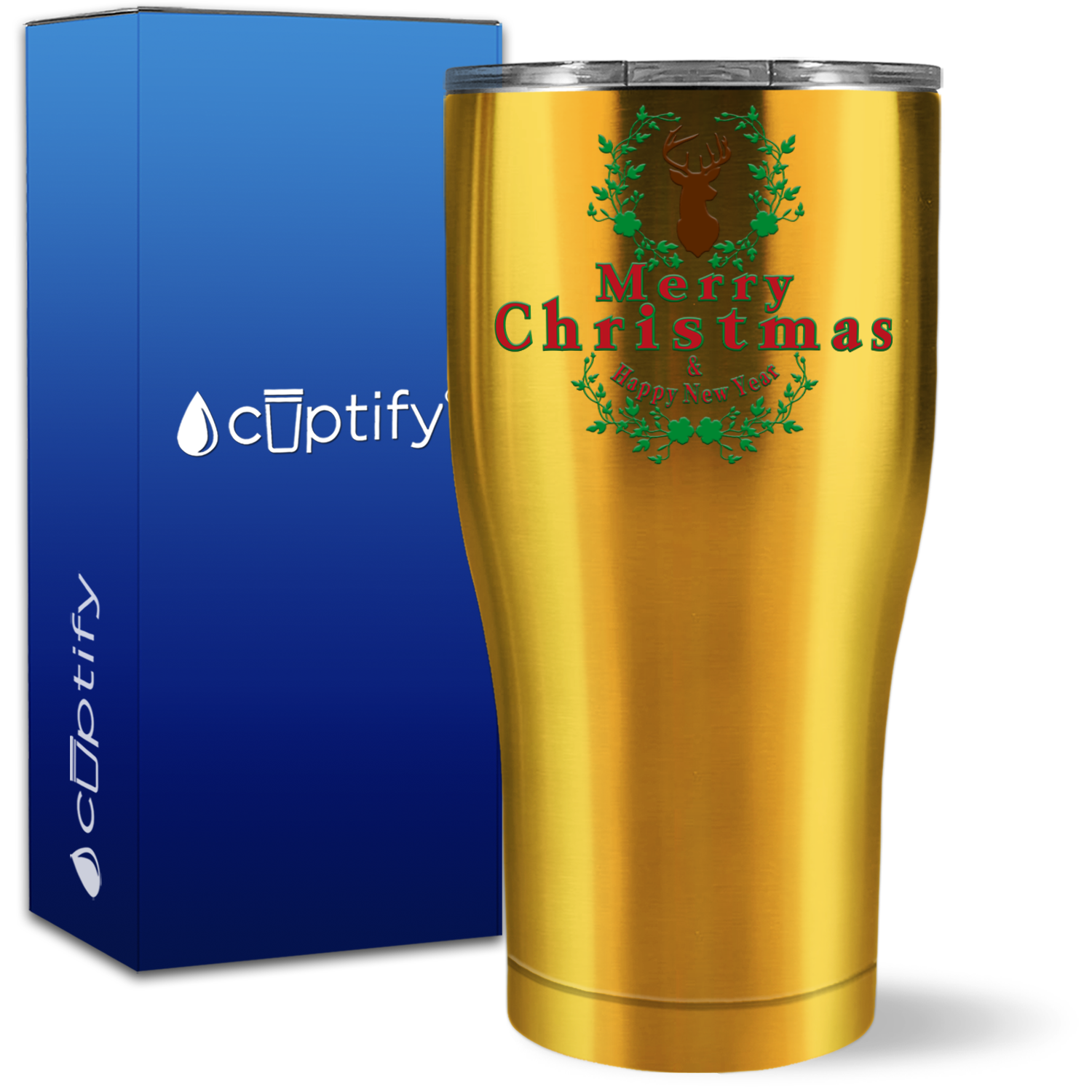 Merry Christmas and Happy New Year 27oz Curve Tumbler