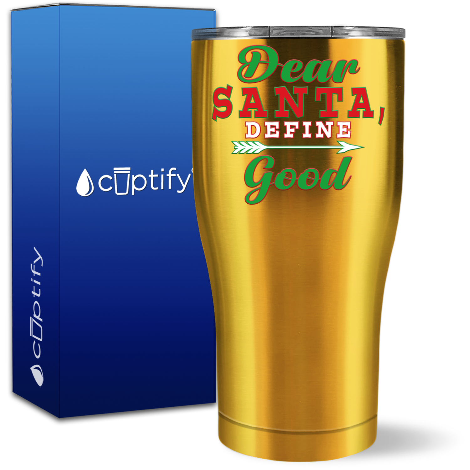 Dear Santa Define Good 27oz Curve Tumbler