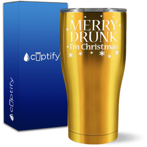 Merry Drunk I'm Christmas 27oz Curve Tumbler