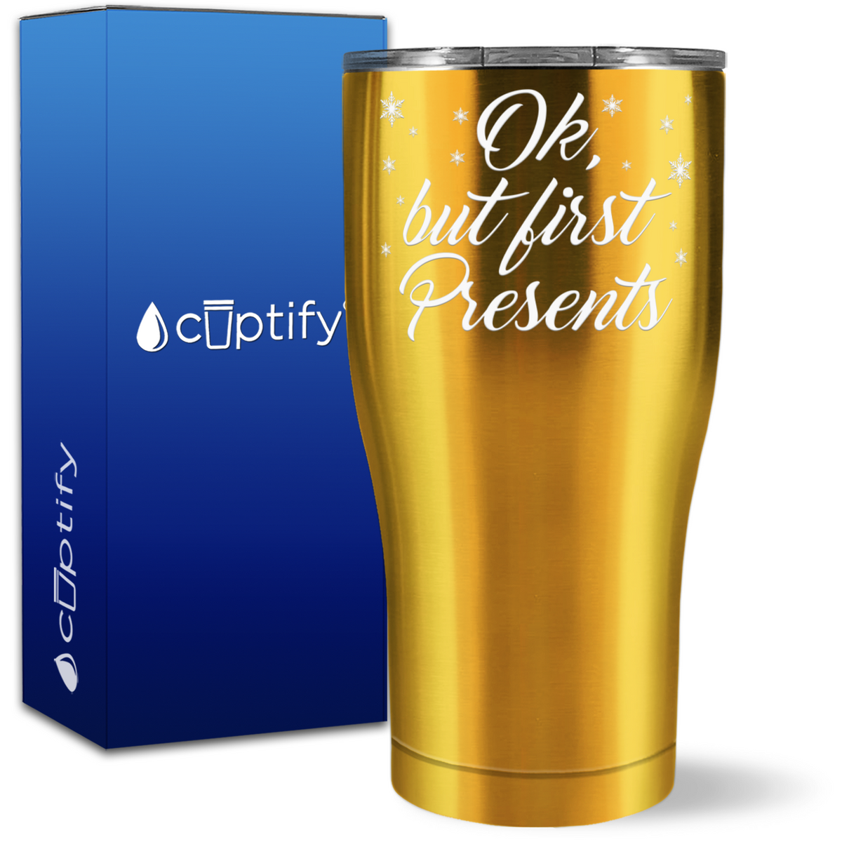 Ok but First Presents 27oz Curve Tumbler