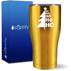 Ho Ho Ho Christmas Tree 27oz Curve Tumbler