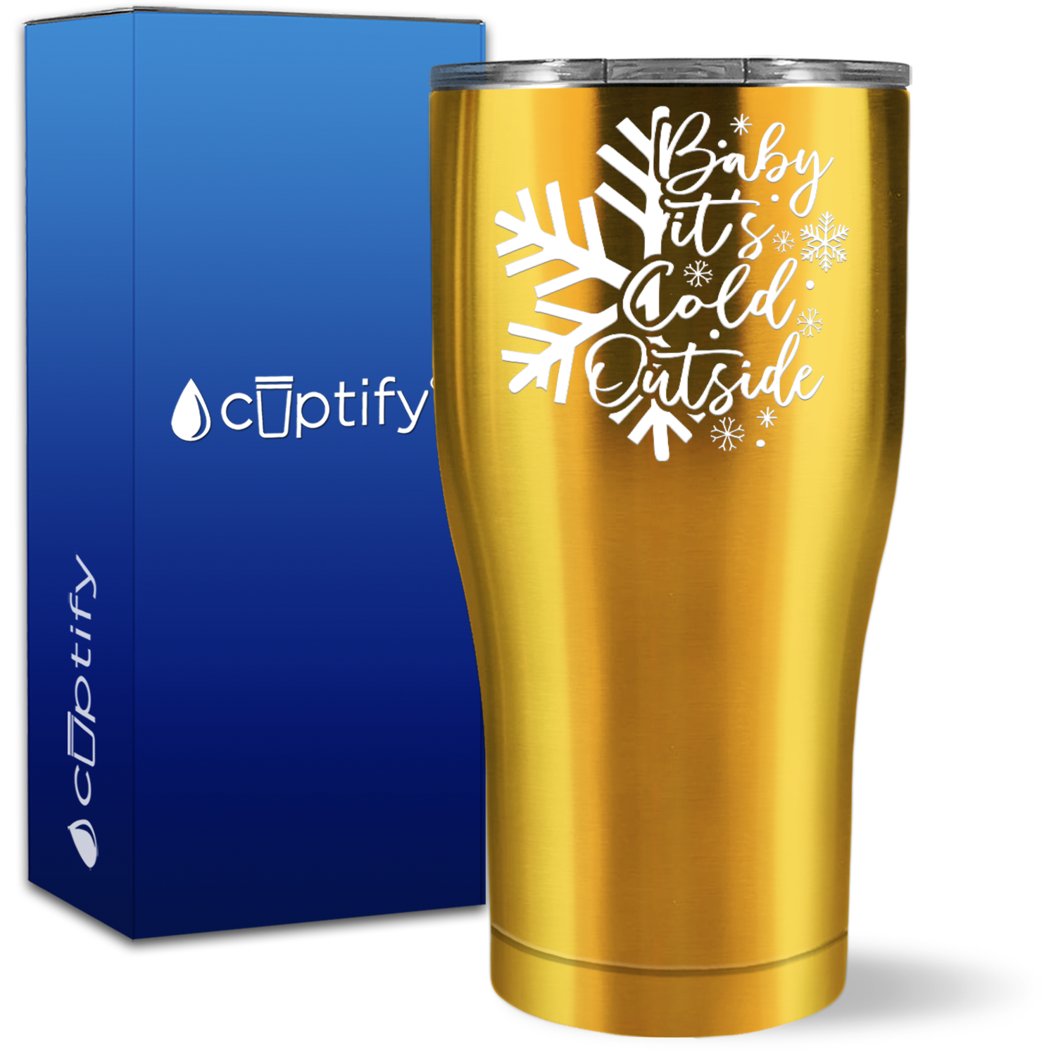 Baby It's Cold Outside Snowflake 27oz Curve Tumbler