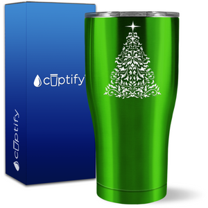 Bright Star on Leafy Tree 27oz Curve Tumbler