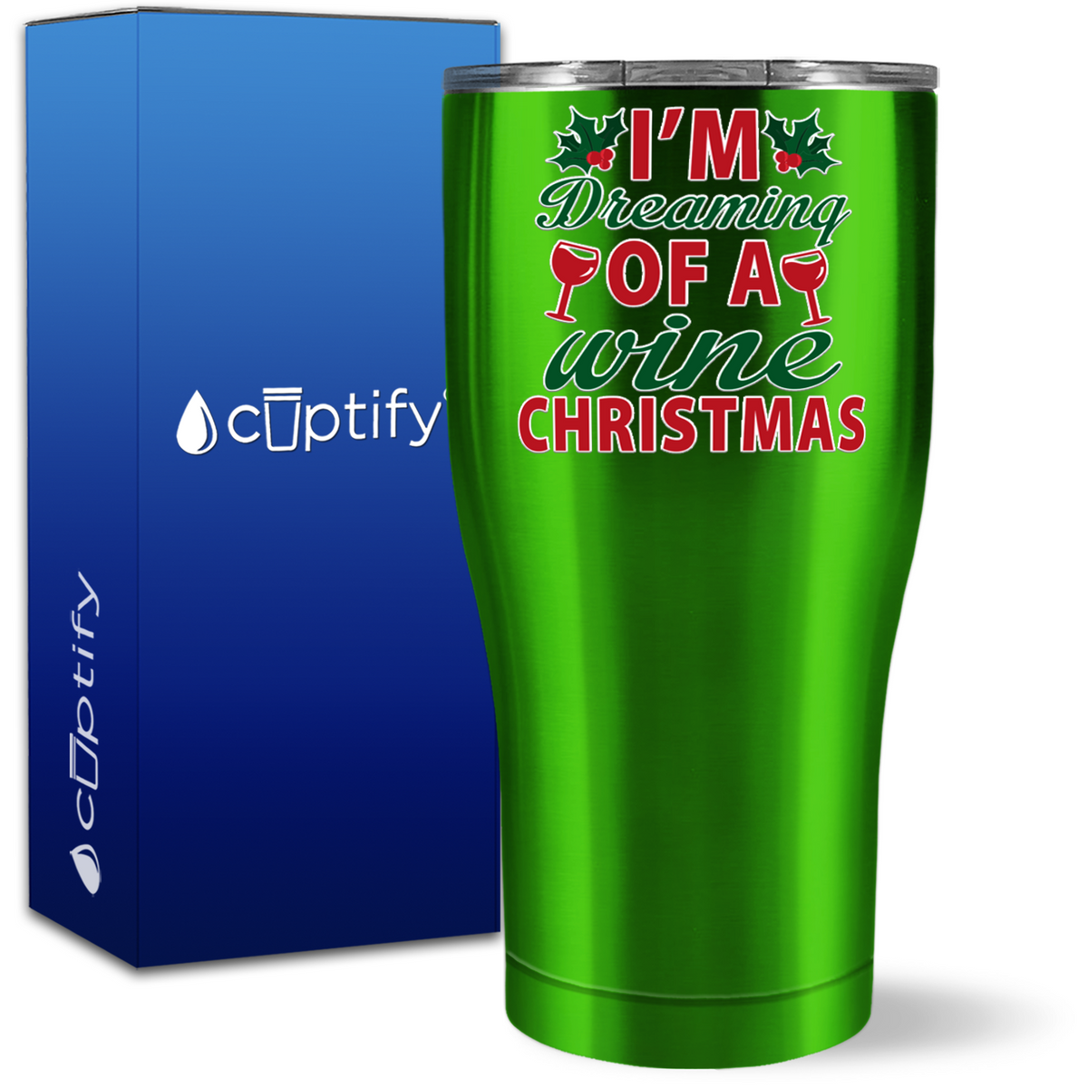 I'm Dreaming of a Wine Christmas 27oz Curve Tumbler