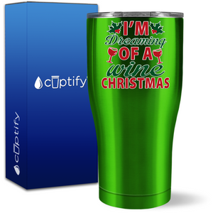 I'm Dreaming of a Wine Christmas 27oz Curve Tumbler