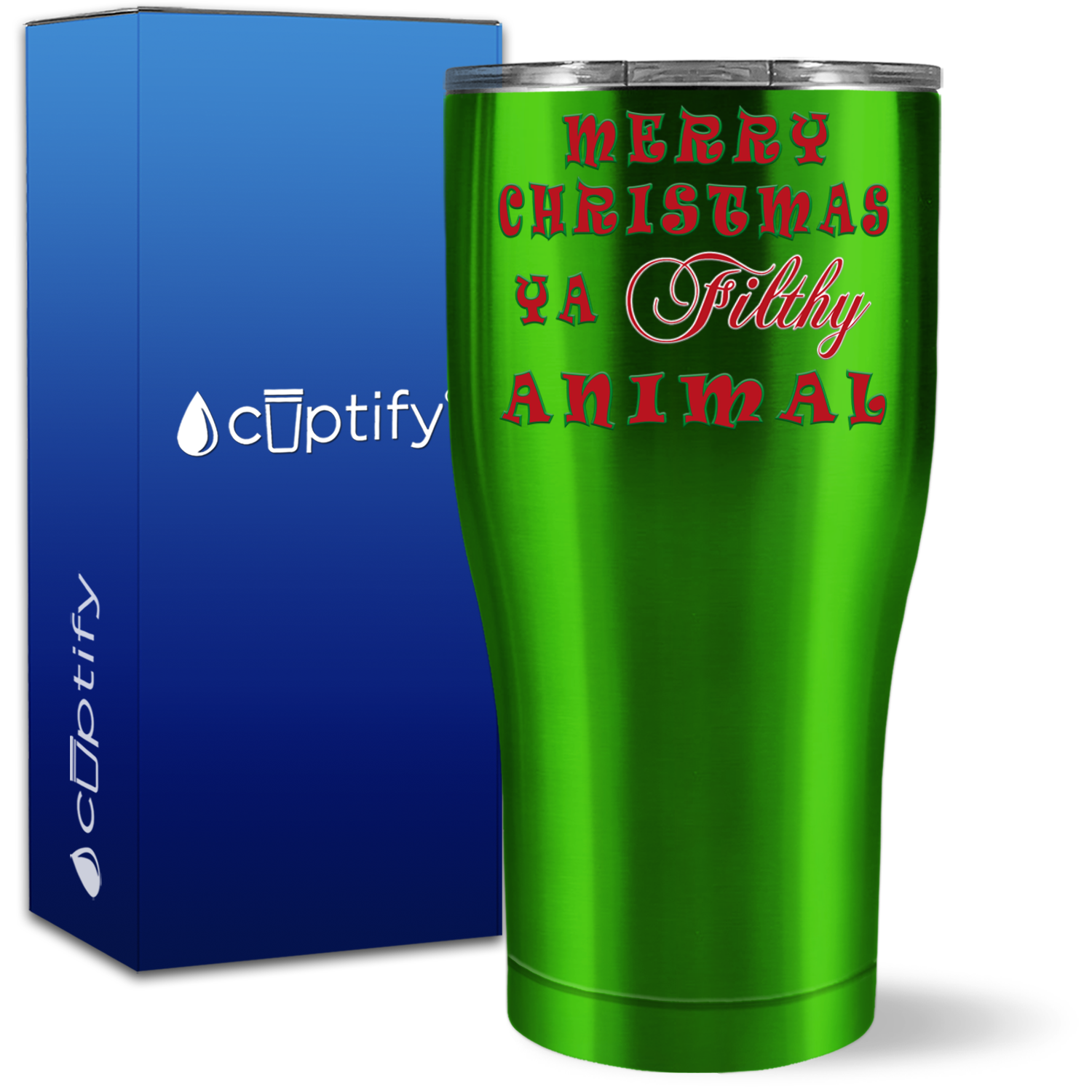 Merry Christmas Ya Filthy Animal 27oz Curve Tumbler