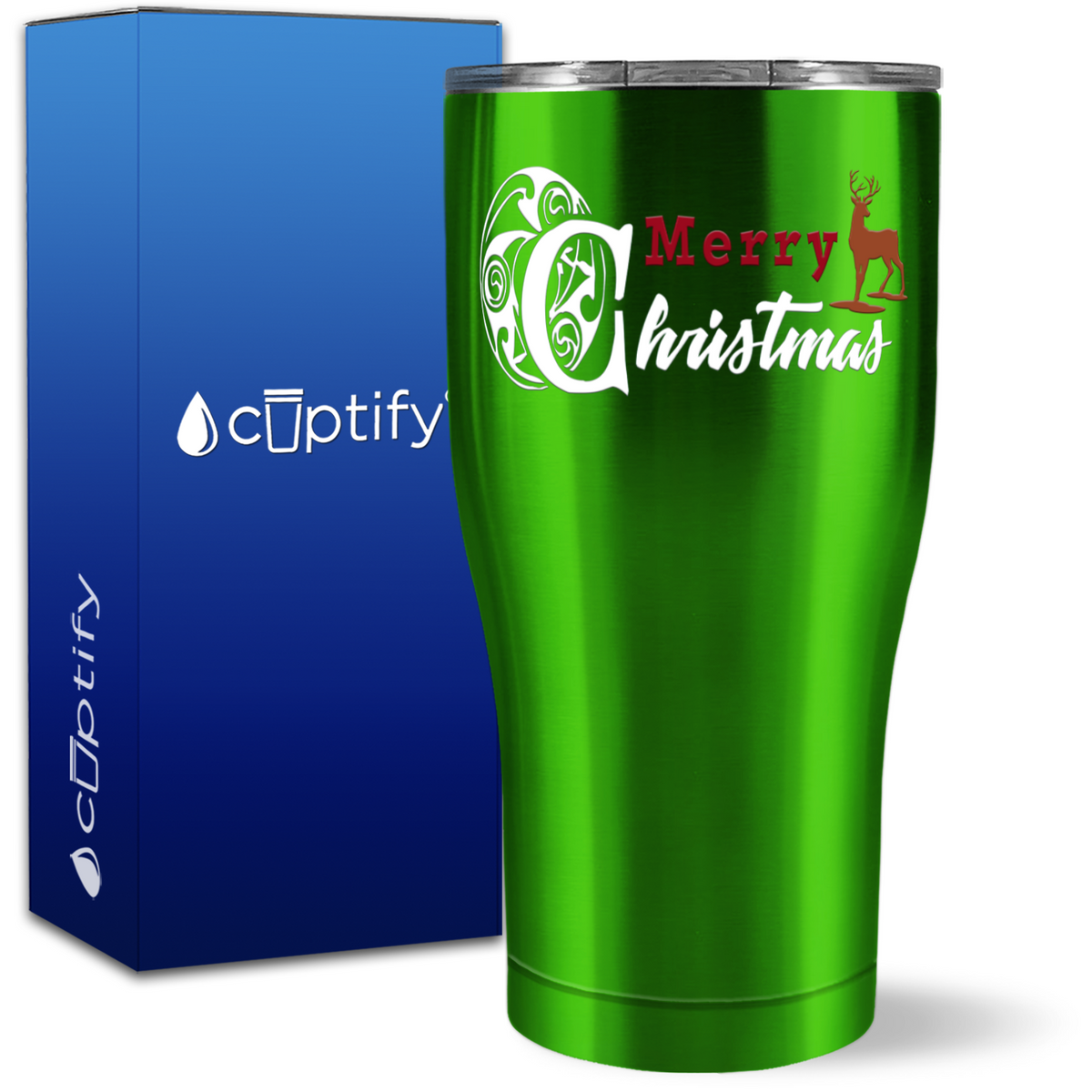 Merry Christmas 27oz Curve Tumbler