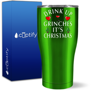 Drink Up Grinches It's Christmas 27oz Curve Tumbler