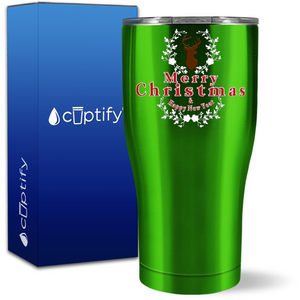 Merry Christmas and Happy New Year 27oz Curve Tumbler