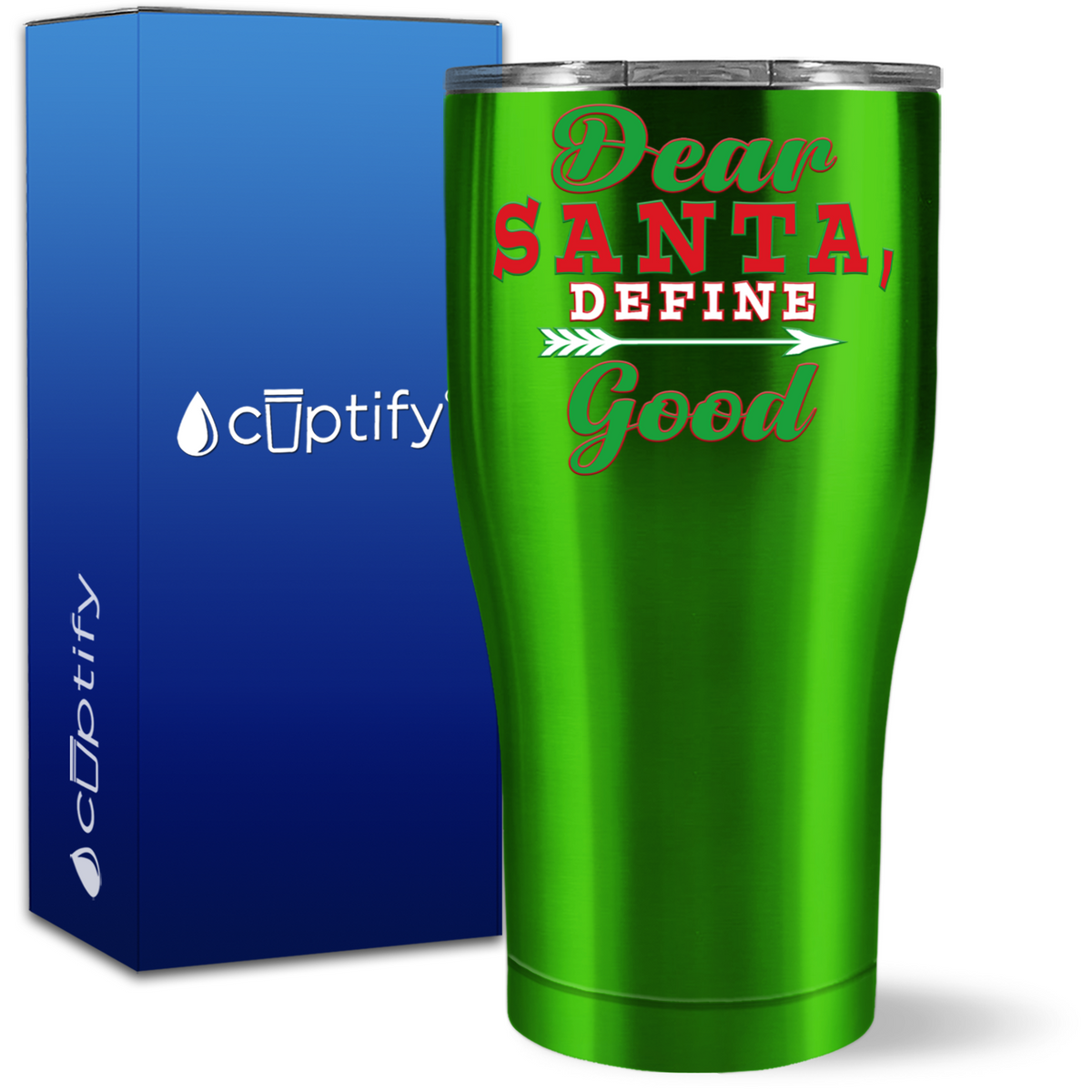 Dear Santa Define Good 27oz Curve Tumbler