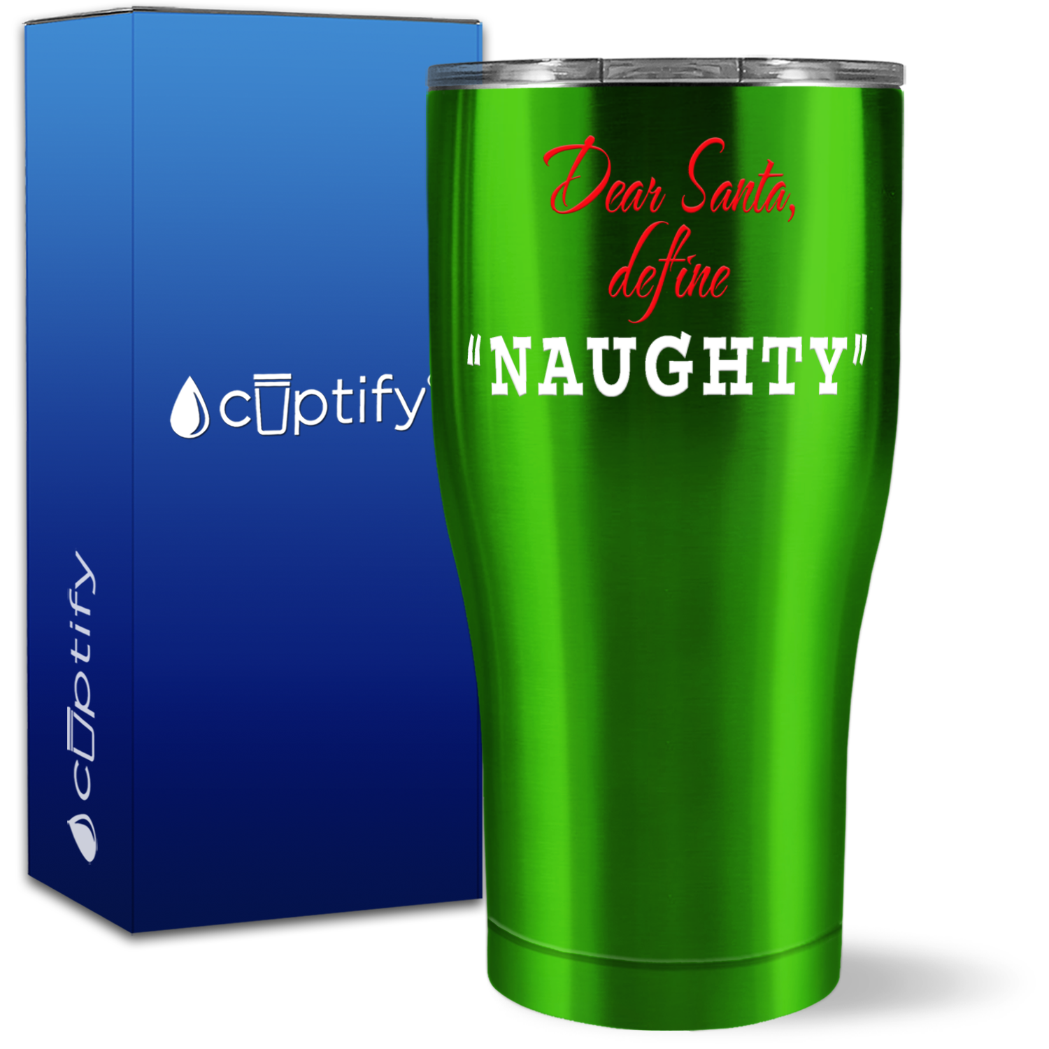 Dear Santa, Define Naughty 27oz Curve Tumbler