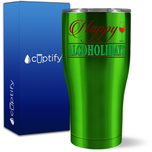 Happy Alcoholidays 27oz Curve Tumbler