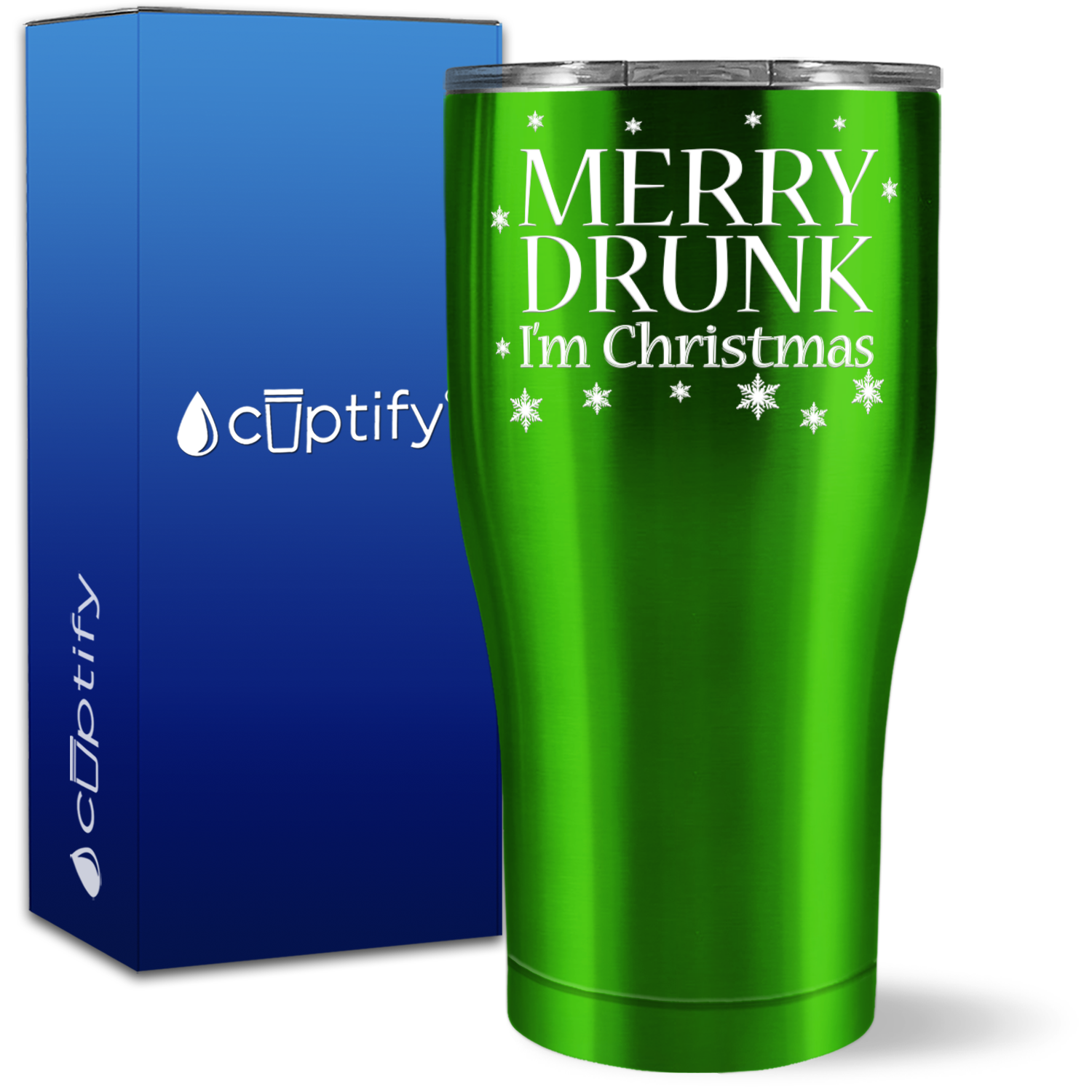 Merry Drunk I'm Christmas 27oz Curve Tumbler