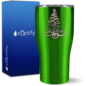 Merry Christmas Tree 27oz Curve Tumbler