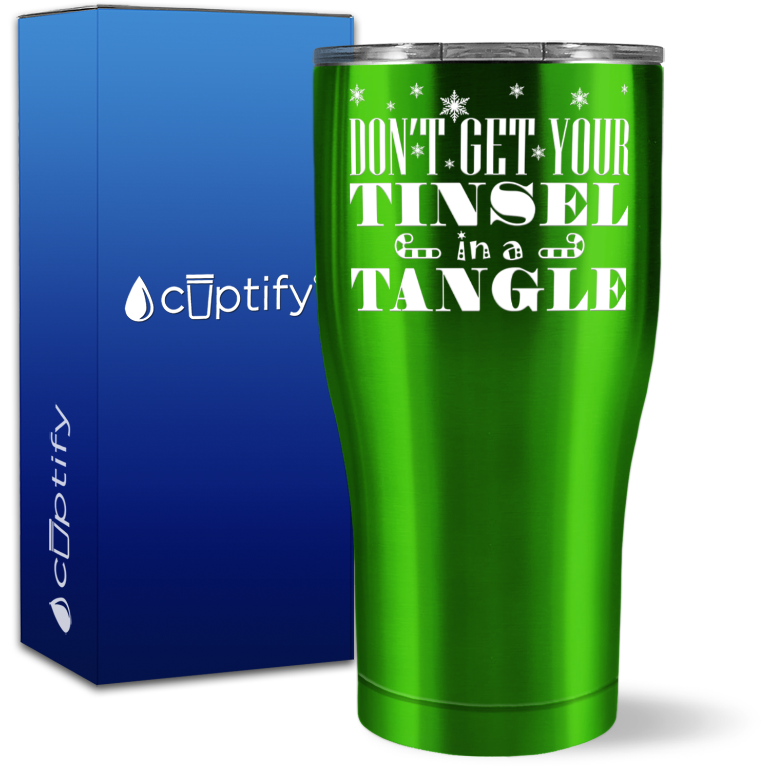 Don't Get Your Tinsle in a Tangle 27oz Curve Tumbler