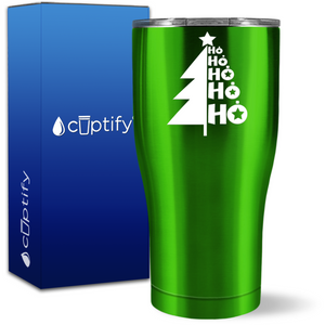 Ho Ho Ho Christmas Tree 27oz Curve Tumbler