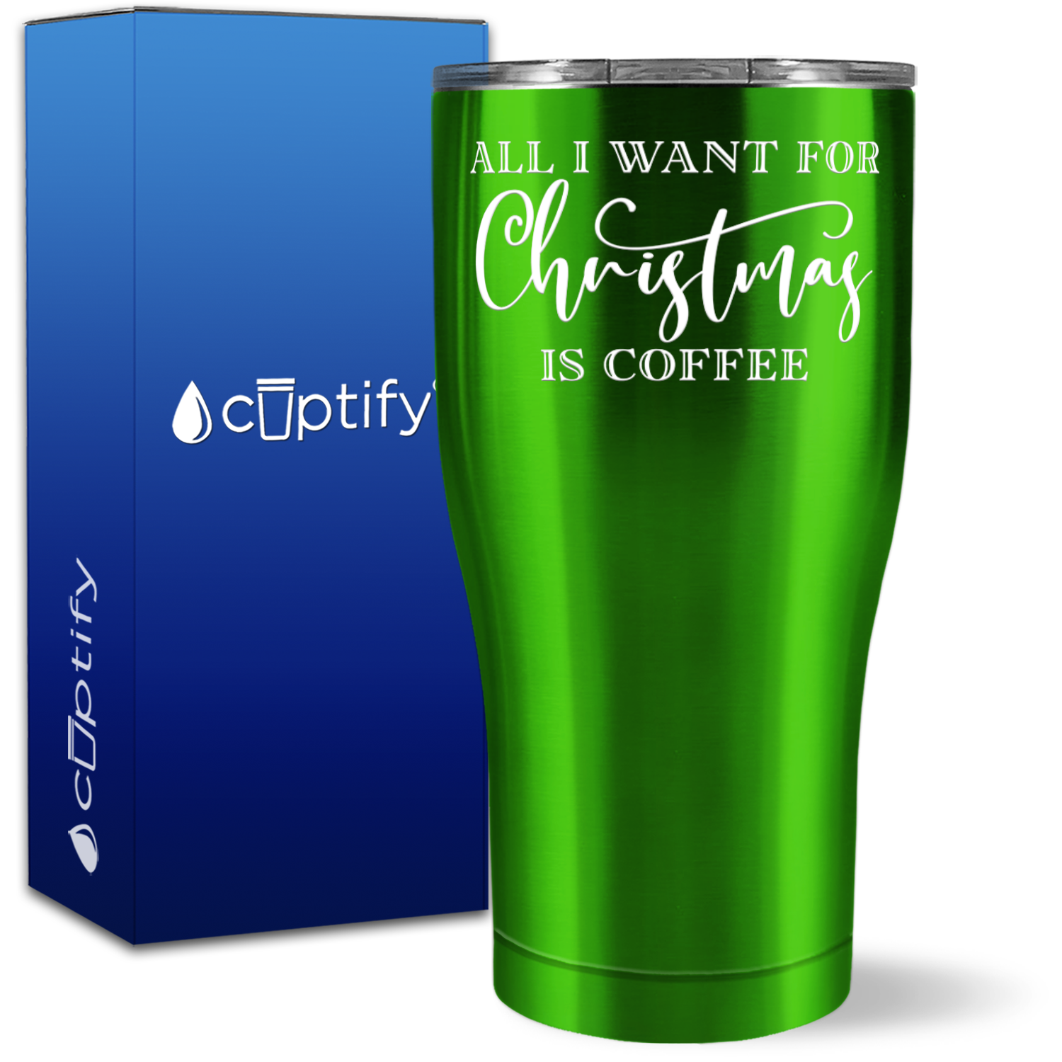 All I want for Christmas is Coffee 27oz Curve Tumbler