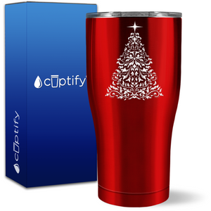 Bright Star on Leafy Tree 27oz Curve Tumbler