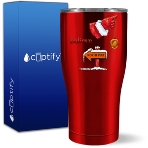 Believe in Santa to the North Pole 27oz Curve Tumbler