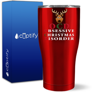 OCD Obsessive Christmas Disorder 27oz Curve Tumbler